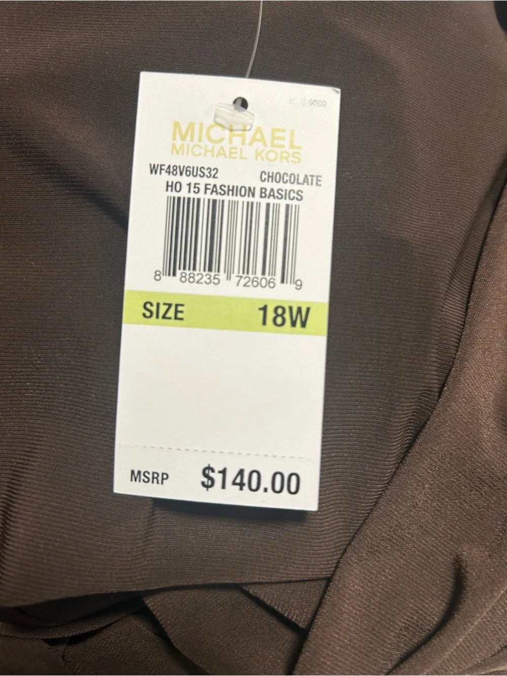 Michael Kors Brown Maxi Dress with Wrap Tie